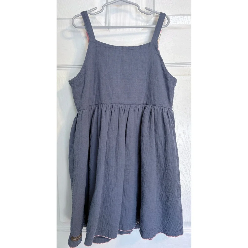 Matilda Jane Fallon Jumper Dress Kids Blue Just Imagine Button Front Gauze